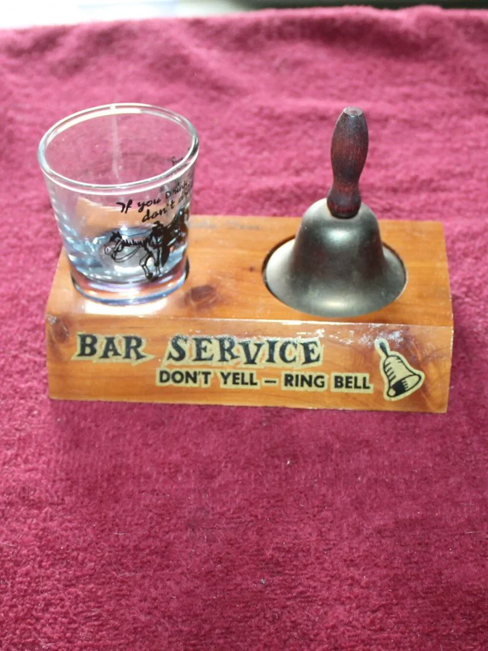 Vintage bar service set features a